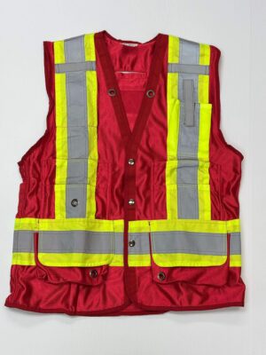 RED Surveyors Vest W/ Back Pocket